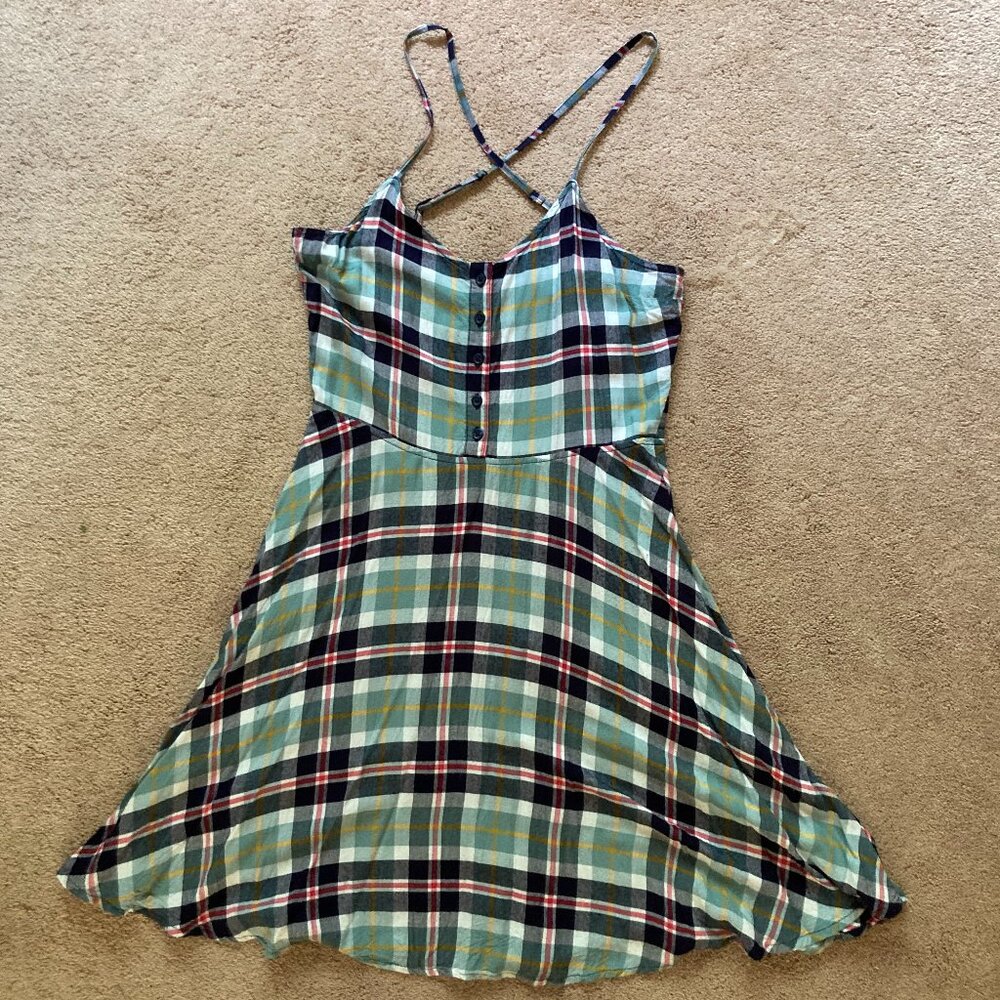 SO Plaid Sundress - Mini Skater Dress